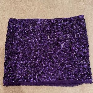 Alice & Olivia Purple Sequin Skirt (NEW with tags)